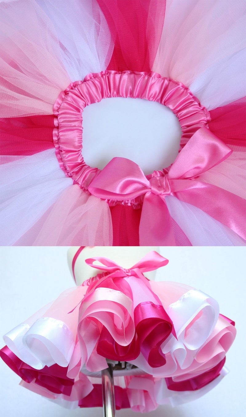 BGFKS LayeredTulle Rainbow Tutu Skirt for Newborn Baby Girls 1st Birthday Photography Outfit Sets. - Image 4